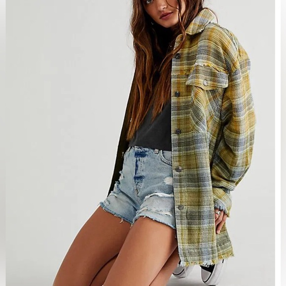 Free People Anneli Plaid Shirt Jacket - Picture 4 of 6